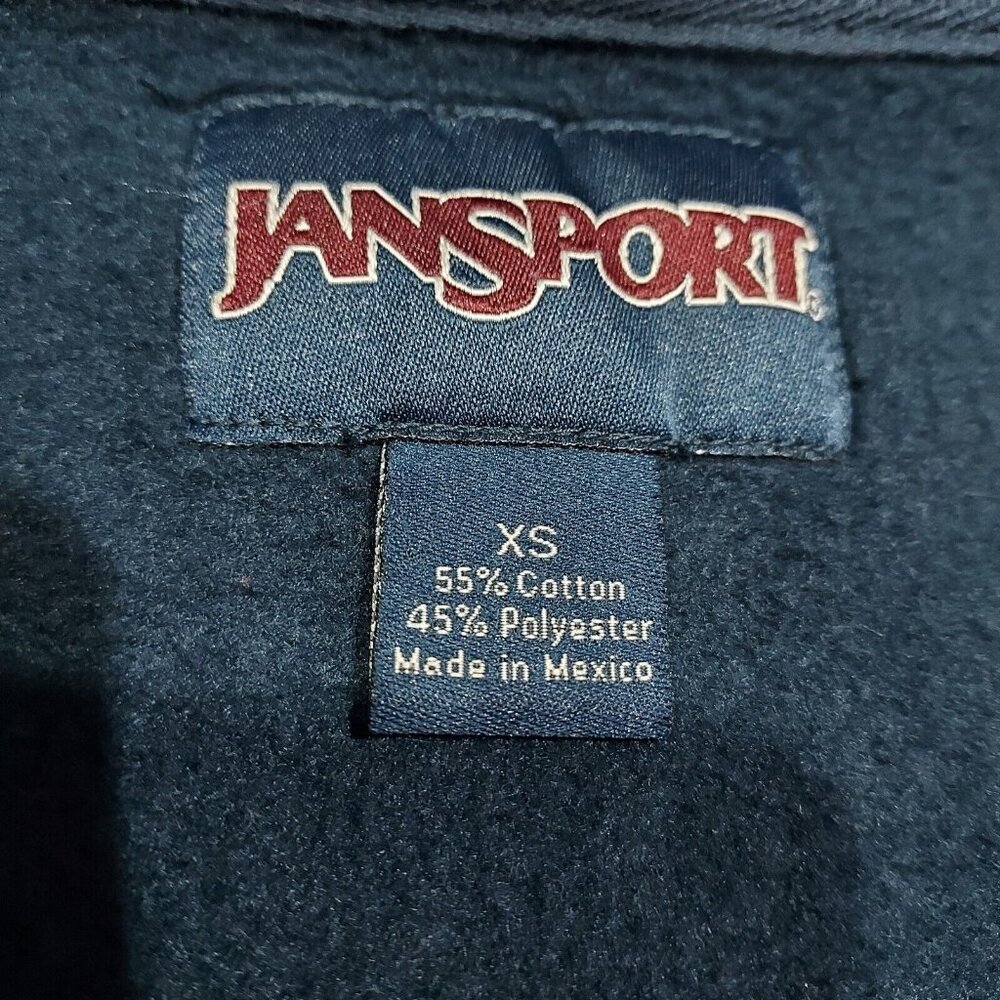 JanSport US Navy Sweatshirt Hoodie Adult Xsmall Military Blue Front Pockets - Picture 12 of 13